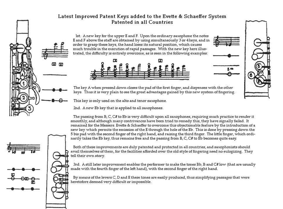 Evette Schaeffer Saxophone Serial Numbers