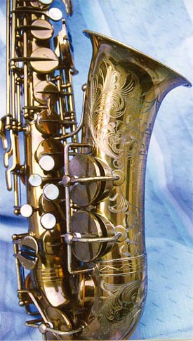 This horn: 1940 alto.  Thanks to www.worldwidesax.com