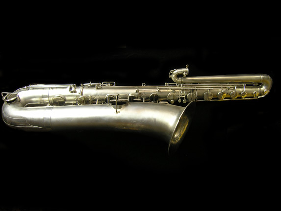 Photo 1 - Beautiful Original Silver Buescher True Tone Bass Saxophone - SN 171021